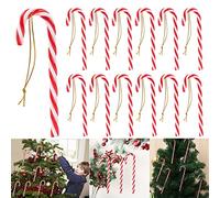 12 bastoncini di zucchero, bastoncini di zucchero, decorazioni per albero di Natale, decorazioni per albero di Natale, decorazioni per albero di Natale rosse