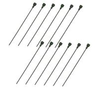 12 bastoncini floreali estensibili - steli in plastica verde per fai da te, matrimoni e decorazioni per la casa e il giardino