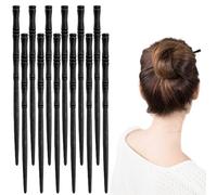 12 bastoncini per capelli in legno antico Han ornamento per acconciature rapide bacchette forcina per panini Updos bastoncini antichi