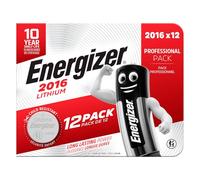12 Batterie Energizer a Bottone 2016 Litio Pile CR2016 3V Lunga Durata | per Chiavi Auto Telecomandi e Giocattoli - Mantengono la Carica 10 Anni