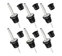 12 Beccucci Dosatori Bottiglie Liquore Olio Acciaio Inox con Adattatori