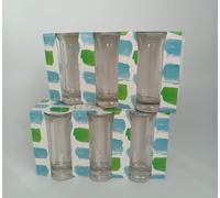 12 Bicchieri Wodka Borgonovo Con Manico Polo 4,5cl Vetro Doppio