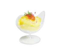 12 Bicchierini COPPETTA ONDA - Finger Food in plastica Trasparenti - 6,5x7x7cm - bicchieri coppette da dessert monoporzione - Contenitori Riutilizzabili per Budini, Mousse, Gelati, dolci e salati