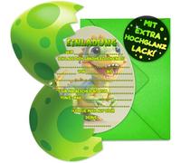 12 biglietti di invito per compleanno dei bambini con dinosauri + 12 buste. I biglietti di invito per feste a tema dinosauri sono l'invito per bambini, compleanno, T-Rex, feste per bambini