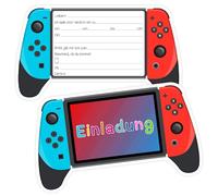 12 Biglietti di Invito per il Compleanno dei Bambini, Biglietto d'invito del Pannello di gioco, Biglietti Inviti per Feste per Ragazzo Ragazz, Biglietti di Invito per il Compleanno con Buste