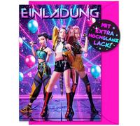 12 biglietti di invito popstars per il compleanno dei bambini e le 12 buste - I biglietti K-Pop sono l'invito per adolescenti, ragazzi, bambini, compleanno, mostro, cacciatore, karaoke, anime, glitter