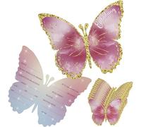 12 biglietti d'invito di compleanno per bambini, biglietti di invito a farfalla, 12 x 10 cm, inviti di compleanno per ragazze e ragazzi, inviti di compleanno, festa di compleanno
