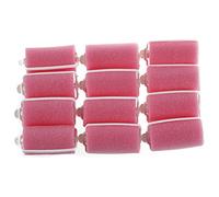 12 bigodini in spugna per lo styling dei capelli, bigodini in schiuma, senza fili, per arricciare i capelli (rosa, taglia unica)