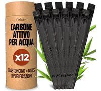 12 Binchotan Bio | Carbone Attivo Takesumi di Bambù per la Purificazione Dell'acqua | Di' addio All'acqua in Bottiglia col Nostro Carbone Attivo
