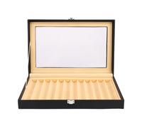 12 Black Pen Box Leather Display PU Storage Pencil Case