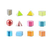 12 blocchi di forme geometriche 3D modello di blocchi per la scuola materna