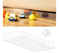 12 blocchi trasparenti per giocattoli per mobili, paraurti sotto il divano, barriera paraurti regolabile con nastro forte per impedire che le cose vadano sotto il divano letto