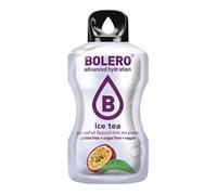 12 BOLERO DRINK ICE TEA PASSION FRUIT da 8g - Preparato per Bevande istantanee - Senza Glutine - Vegano - Senza Zucchero con Stevia e Vitamina C - 12 bustine Monodose di TE AL FRUTTO DELLA PASSIONE -