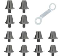 12 borchie da calcio in alluminio con design a vite da 11 mm e 13 mm, per aggiornamenti di tacchetti da calcio e supporto a trazione per tutta la stagione (grigio)