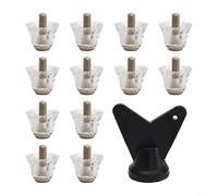 12 borchie di ricambio in TPU, diametro vite 5 mm, per stivali da terreno solido, supporto stabile, set di perni da calcio in nylon con chiave inglese (16 mm)