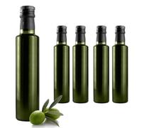 12 Bottiglie Per Olio E Liquore 250 ml - Marasca rotonde o quadre Vuote In Vetro Scuro Uvag con Dosatore Olio Salvagoccia e Tappo Ermetico GUALA - Made In Italy - Uso professionale e domestico