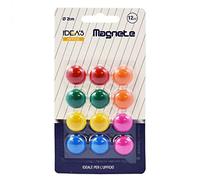 12 BOTTONI MAGNETICI PER LAVAGNA DIAMETRO 20 mm CALAMITE MAGNETI LAVAGNE -