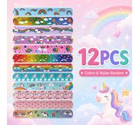 12 braccialetti a per bambini con unicorni e , braccialetti a , per feste, regali di compleanno, riempitivi per sacchetti regalo, premi per per bambine
