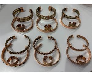 12 braccialetti in rame rame 6 magnetici + 6 anelli in rame 2 magnetici,