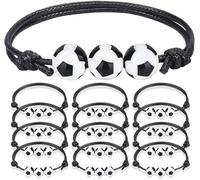 12 bracciali da calcio per bambini, regolabili, da calcio, per bambini, da calcio, per ragazze, per il compleanno dei bambini