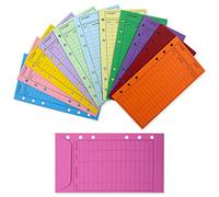 12 buste colorate con foro per punzonatura, con sistema di buste per contanti più spesso, per risparmiare denaro, per tenere sotto controllo le spese (stile A)