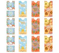 12 buste per soldi Eid, Ramadan Mubarak, porta carte regalo con api e castelli, stile mediorientale, 18 x 9 cm, per regali in contanti per le vacanze