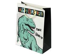 12 Buste Regalo - Happy Birthday - Dinosauro - Dinosauria - L