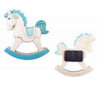 12 Calamite Cavallo a Dondolo Celeste 6x3,5 cm