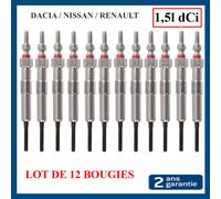 Cambio Di 12 Candela Candelette per Motore 1.5 DCI CDI
