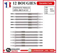 12 Candela Candelette per Murano NP300 Pathfinder Qashqai 2.0 2.5 3.0 DCI