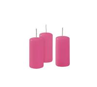 12 candele cero diametro 5 cm altezza 10 cm - Colore Fucsia - Durata 35 ore - Non Profumate - Cereria Di Giorgio