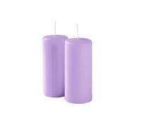 12 candele cero diametro 5 cm altezza 15 cm - Colore Viola Polvere - Durata 48 ore - Non Profumate - Cereria Di Giorgio