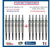 12 Candele Di Pre Riscaldamento Per AUDI SKODA SEAT VW 1,4 1,4L 1,9 1,9L TDI