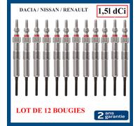 12 Candele Di Pre Riscaldamento Per Logan Duster Clio Laguna Scenic 1,5 1,5L Dci