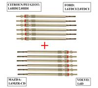 12 Candele Di Spine Per 207 208 308 C3 C4 1.6 2.0 HDI Bluehdi 5960E6