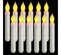12 candele LED tremolanti: candele a LED elettriche, candele elettriche a batteria, senza fiamma, candele fluttuanti, luce bianca calda, per Natale, feste, tavolo da pranzo