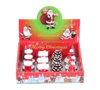 12 candele tealight fatte a mano delicato cappello di Babbo Natale albero di Natale candela cera pupazzo di neve alce pigna candele per la casa per feste, matrimoni, spa, decorazione della casa
