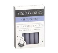 12 candele viola per alleviare lo stress e magia alle erbe, candele rituali Something Different con cera di paraffina