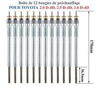 12 Candelette di preaccensione NEWPARTS Per Avensis Corolla RAV4 Previa 2.0 D4D