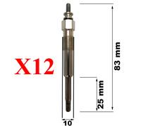 12 Candelette Equivalenti GN999 CH169 7700858208 Per Motore Diesel 1.9/2.2 D