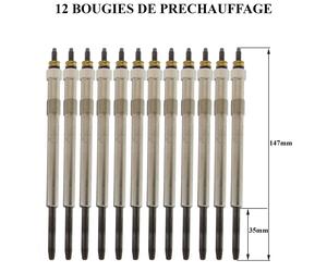 12 Candelette Precaldamento NEWPARTS Jaguar X-Type Defender 2.0 2.2 2.4 TD TDCi