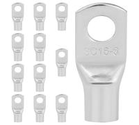 12 capicorda M6, 16 mm², terminali ad anello SC non isolati, in rame, per cavi batteria, scatola di distribuzione