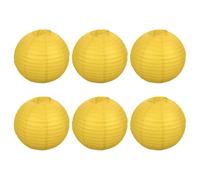 12" Carta Lanterne,6pz Rotondo Lampada Ombra,Giallo
