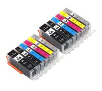 12 Cartucce d'inchiostro (6 Set) per Canon PIXMA MG7750 MG7753 TS8052 TS9055
