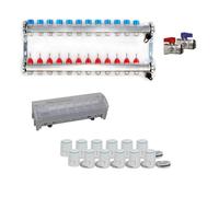 12 Casella Distributore Circuito di Riscaldamento Premium Attuatore Set Completo