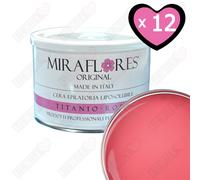 12 CERE DEPILATORIE MIRAFLORES BARATTOLO 400gr TITANIUM ROSA
