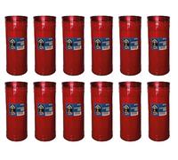 12 Ceri Votivi dedicati al Sacro Cuore Big Size P100 Colore Rosso - Durata 10 Giorni - 1,2 KG di Cera - Cereria Di Giorgio - Confezione scorta
