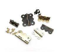 12 cerniere a scomparsa sagomate for bauli portagioie e case delle bambole - Meccanismo di chiusura ammortizzata con viti incluse(Large Bronze,17x20mm)