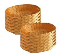 12 cestini in vimini da 11x9x3 pollici cestini multiuso per il pane intrecciati in plastica per la cucina centrotavola per conservare pane frutta verdura per il