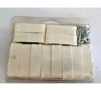 12 Chiusure magnetiche ad incasso 4 kg bianco con riscontro e viti armadi